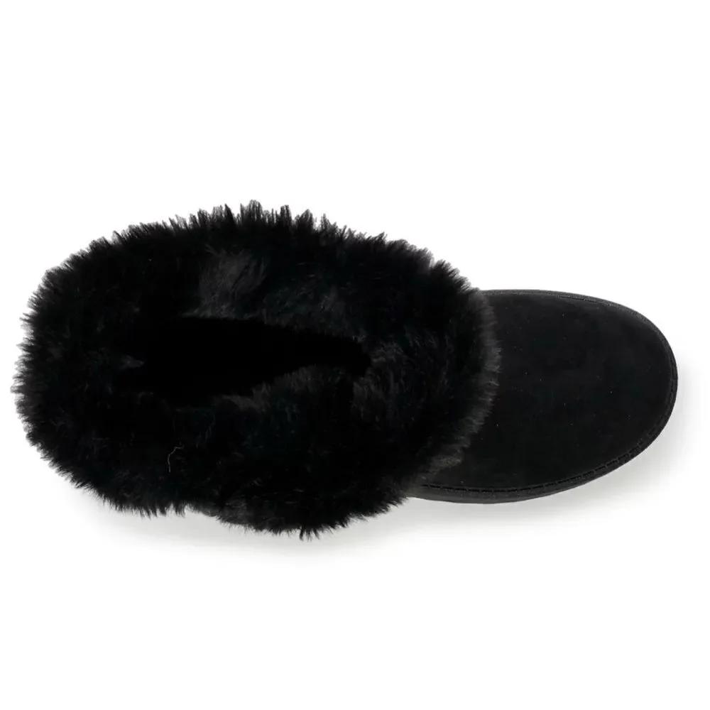 Women’s Black Cozy Abigail Faux-Fur Winter Boots Size 9.5